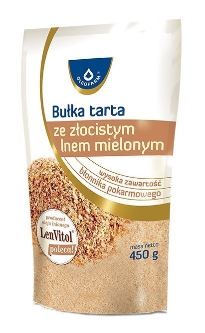 Oleofarm Bułka Tarta Ze Złocistym Lnem Mielonym 450 g
