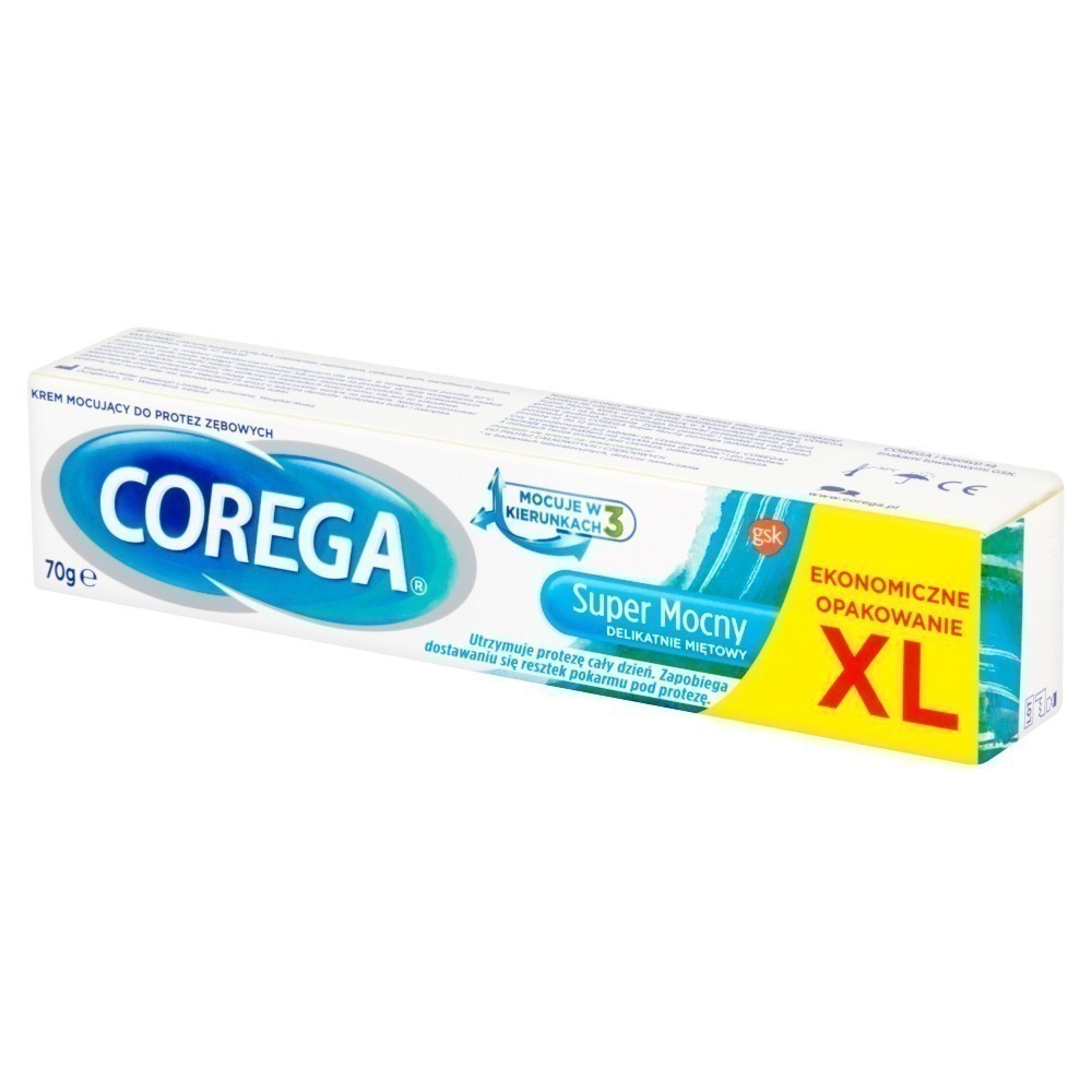 Corega Super Mocny Delikatnie Miętowy Krem 70 g