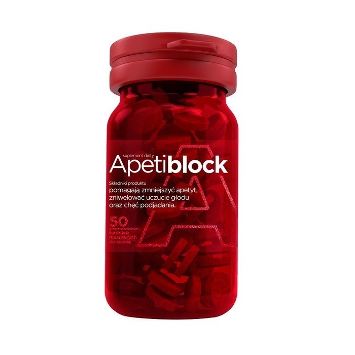 Apetiblock o smaku wiśniowo-malinowym 50 Tabletek