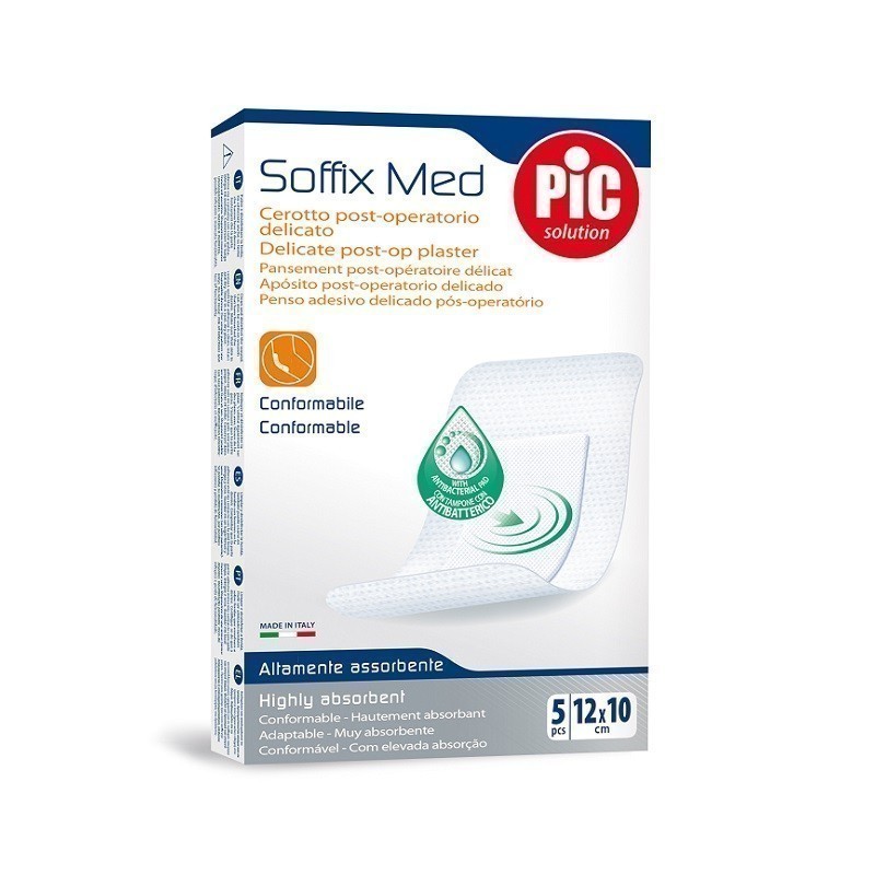 Pic Soffix-Med Antybakteryjne Plastry Pooperacyjne 12 x 10cm 5szt.
