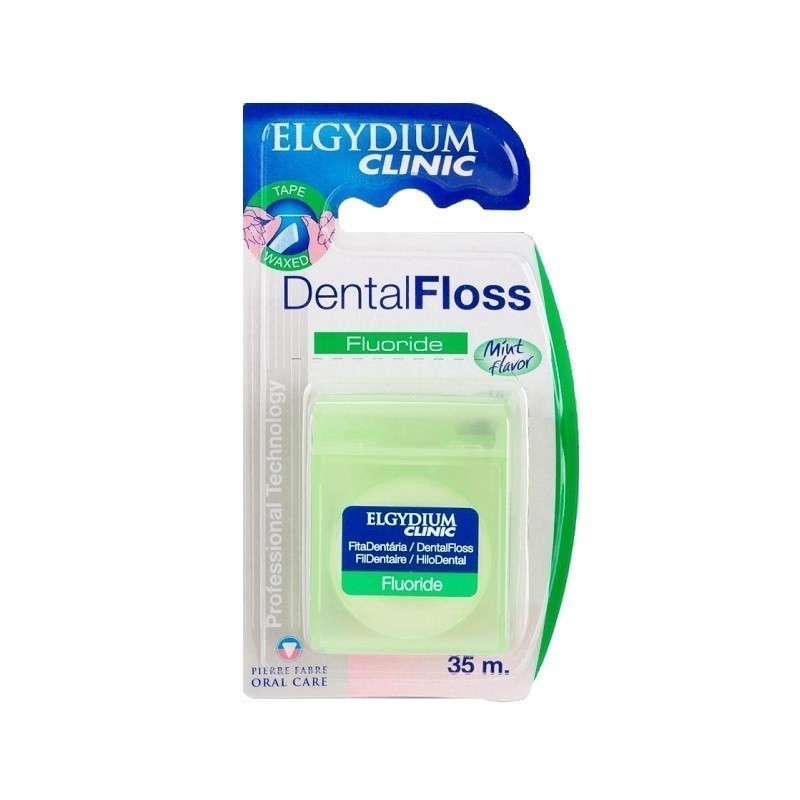 Elgydium Nić Dentystyczna z Fluorem Miętowa 35 m