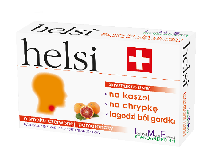 Helsi Czerwona Pomarańcza 30 Pastylek do ssania