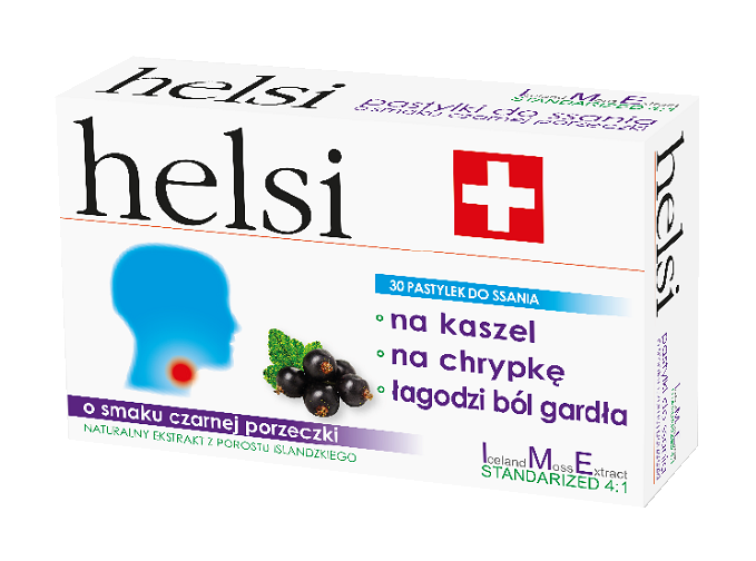 Helsi Czarna Porzeczka 30 Pastylek do ssania