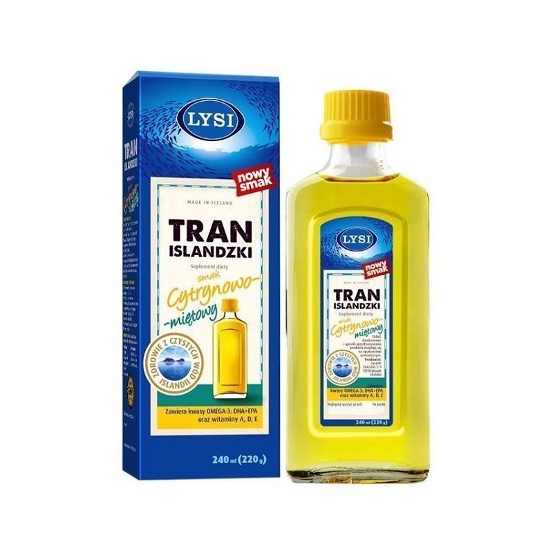 Tran Lysi Cytrynowo-Miętowy 240 ml