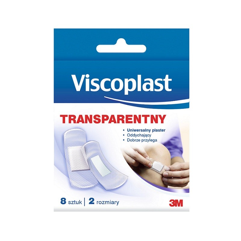 Viscoplast Transparentny Zestaw plastrów 8 szt.