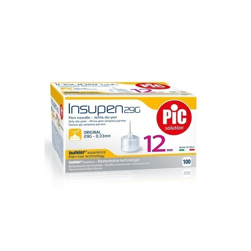 Pic Igły do Penów Insulinowych 0,33 x 12mm (29G) 100 sztuk