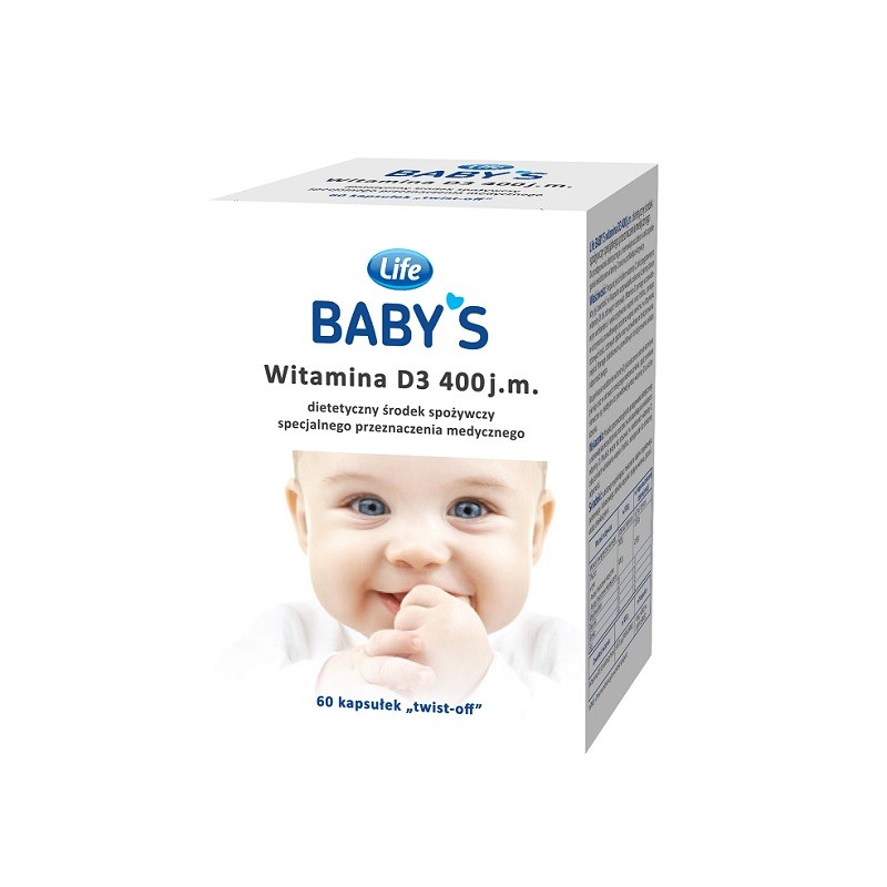 Life Baby's Witamina D3 400 j.m 60 kaps. Twist-Off