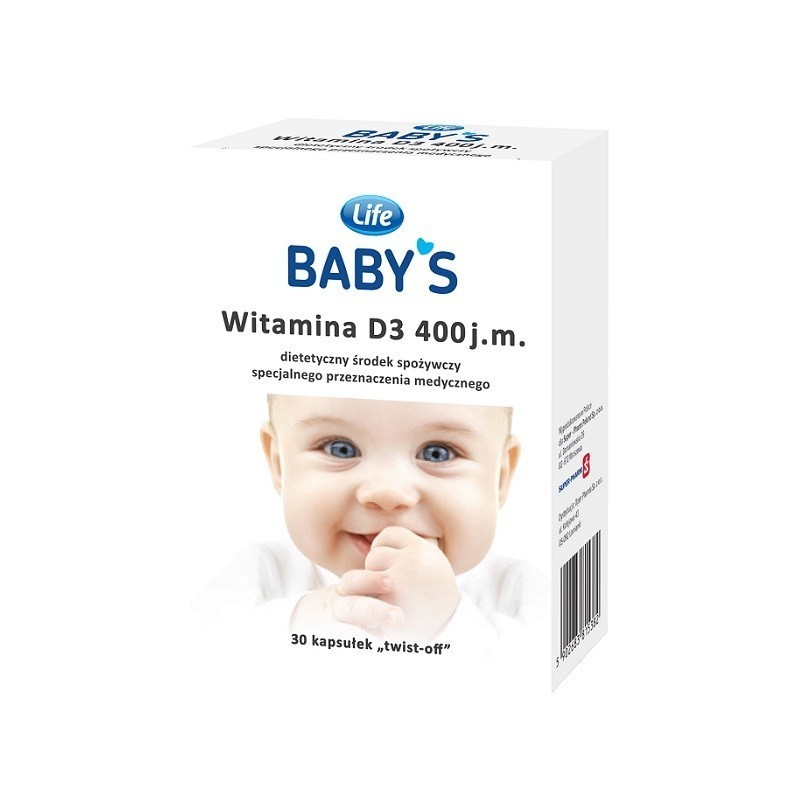 Life Baby's Witamina D3 400 j.m 30 kaps. Twist-Off