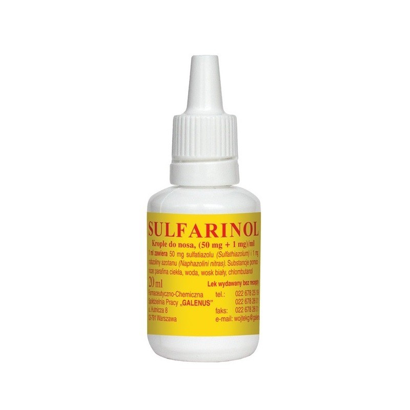 Sulfarinol Krople do nosa 20 ml