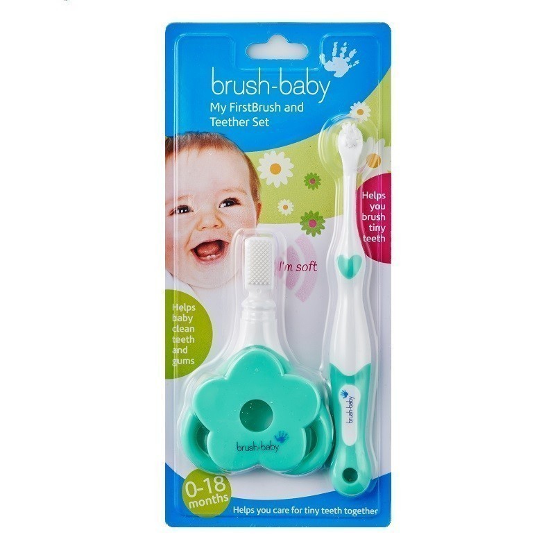 Brush-Baby Zestaw FirstBrush + Teether Set
