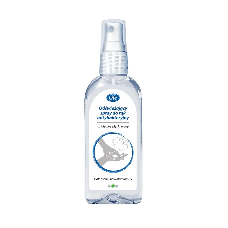 Life Antybakteryjny Spray do rąk z Aloesem i Prowitaminą B5 100 ml