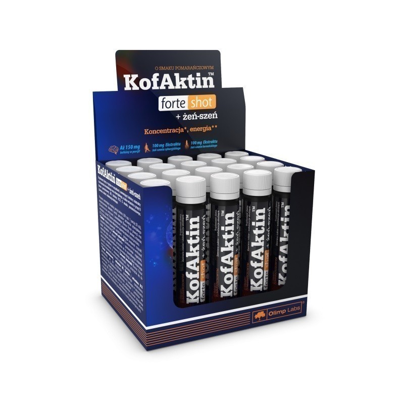 Olimp Kofaktin Forte Shot+Żeń Szeń Ampułka o smaku pomarańczowym 25 ml 1szt.