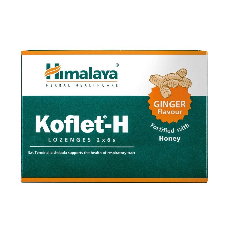 Himalaya Koflet H Pastylki do ssania o smaku imbirowym 12 szt.