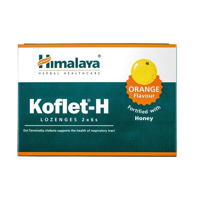 Himalaya Koflet H Pastylki do ssania o smaku pomarańczowym 12 szt.
