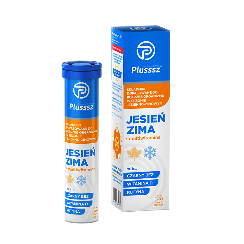 Plusssz Jesień-Zima + Multiwitamina 20 tabl.mus.