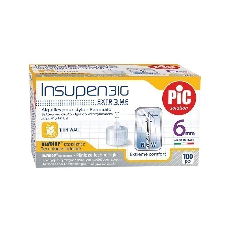 Pic Igły do Penów Insulinowych 0,25 x 6mm (31G) 100 sztuk