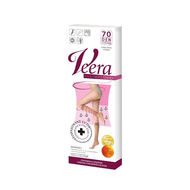 VEERA podkolanówki 70 den kolor grafit 1/2