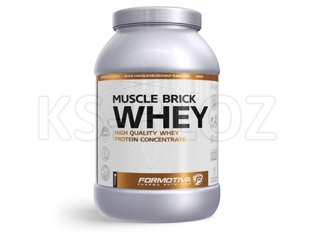 FORMOTIVA MUSCLE BRICK WHEY white chocolate&coconut flavoured