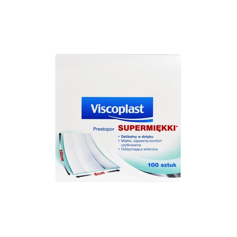 Plaster Prestopor Supermiękki 10cm x 6cm - 100 sztuk