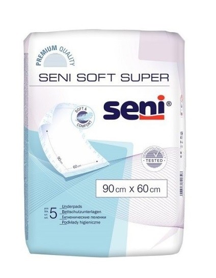 Seni Soft Super 90x60cm Podkłady Higieniczne 5 szt.