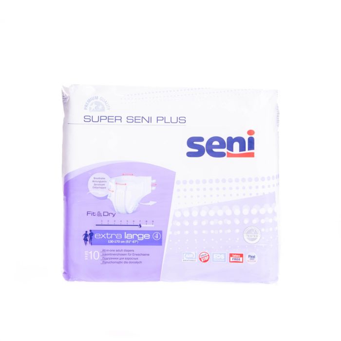 Super Seni Plus Extra Large Pieluchomajtki 10 sztuk