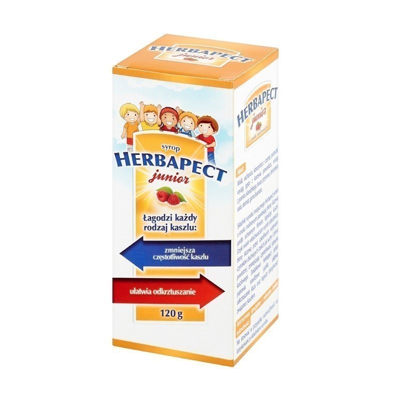 Herbapect Junior Syrop o smaku malinowym 120 g