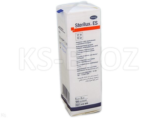 Kompresy gaz.niej.17 nit.12 wars. STERILUX ES 5x5cm