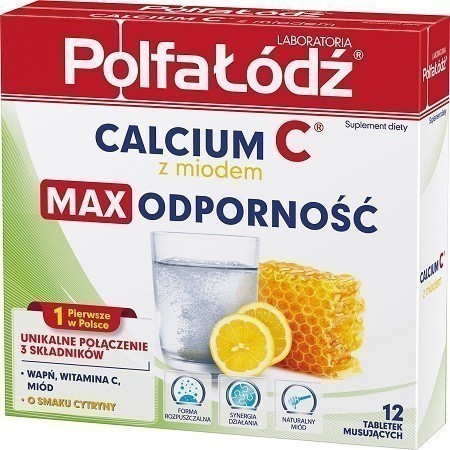Laboratoria PolfaŁódź Calcium C Max Odporność z miodem