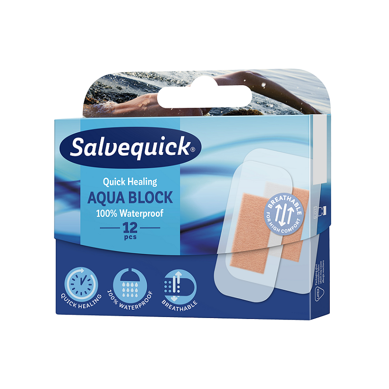 Salvequick Aqua Block Plastry Wodoszczelne 12 szt.