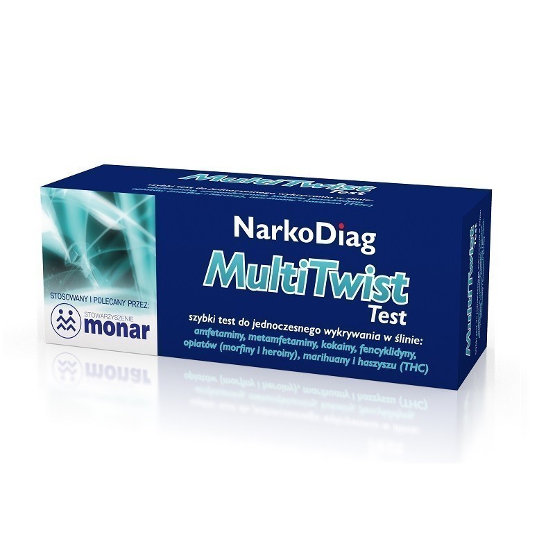 Test Narkodiag Multitwist do Wykrywania Narkotyków w Ślinie 1 szt.