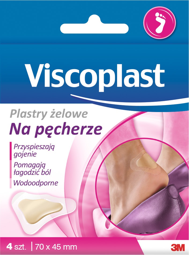 Viscoplast Plastry Duże na pęcherze 4 Sztuki