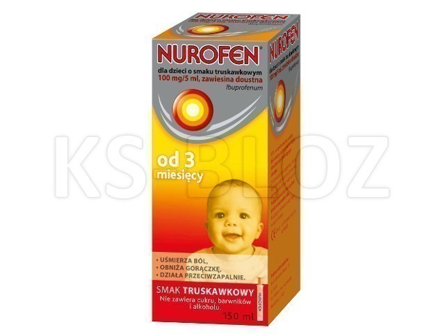 Nurofen dla dzieci o sm.truskawkowym