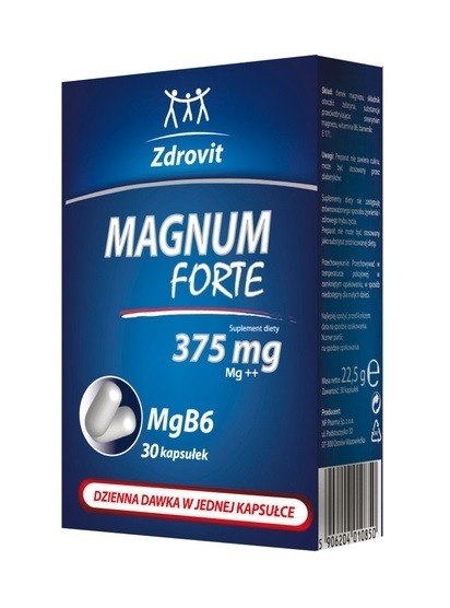Zdrovit Magnum Forte 375 mg 30 Kapsułek