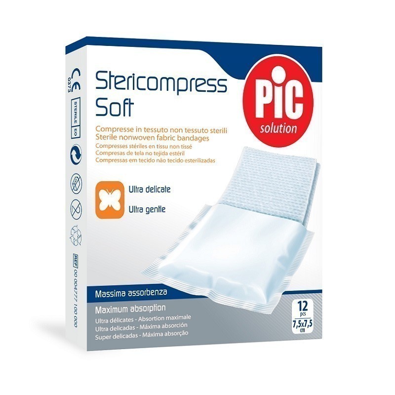 Pic Stericompress Soft Kompresy 7,5 x 7,5 cm 12szt.