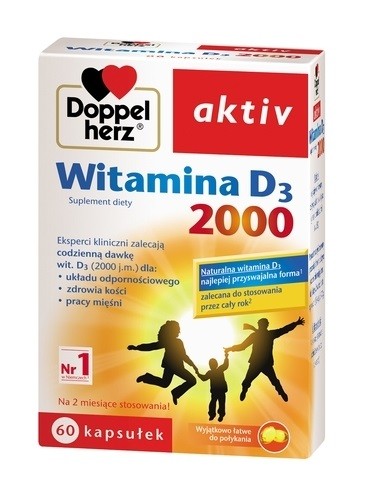 Doppelherz Aktiv Witamina D3 2000 60 Kapsułek