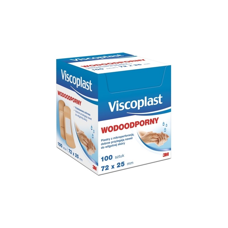 Viscoplast Plastry Wodoodporne 72mm x 25mm 100 szt.