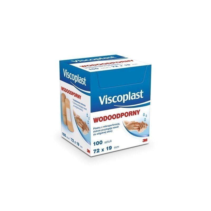 Viscoplast Plastry Wodoodporne 72mm x 19mm 100 szt.