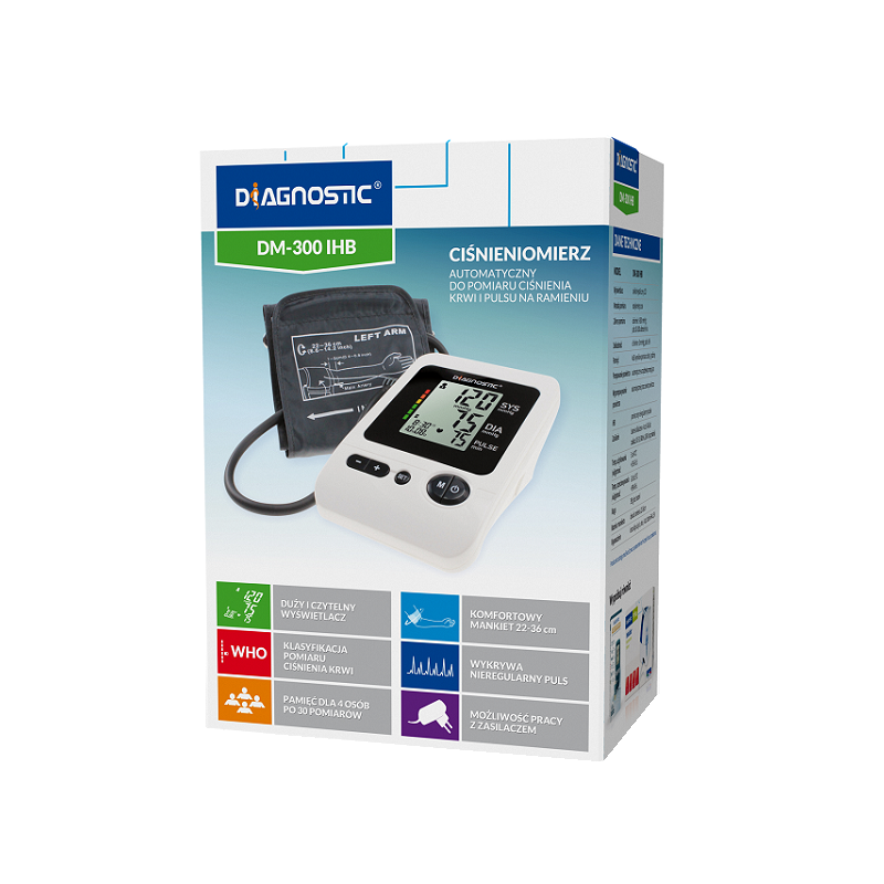 Ciśnieniomierz Diagnostic DM-300 IHB automatyczny naramienny