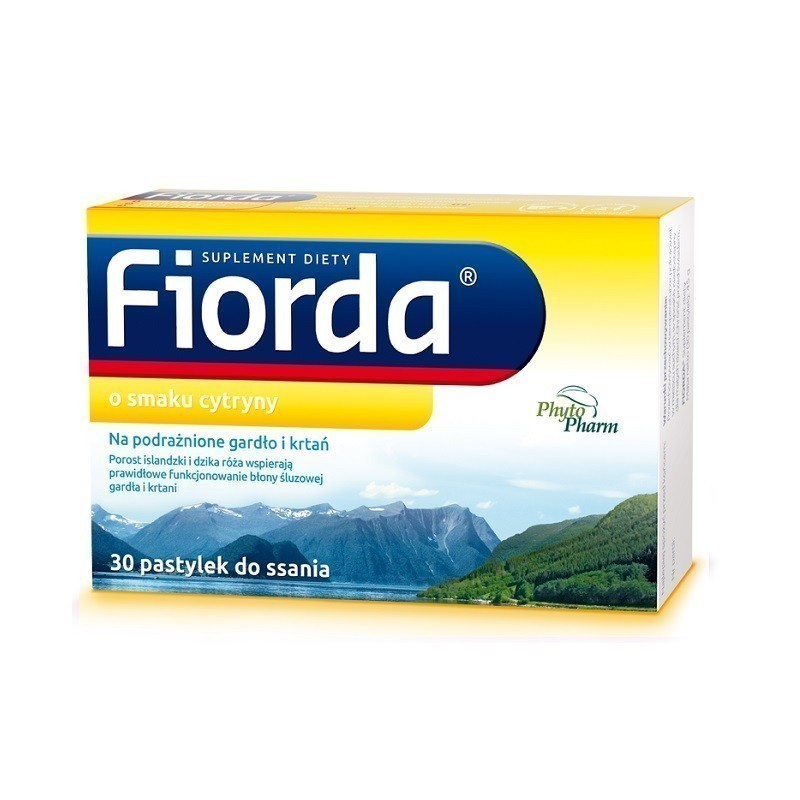Fiorda Pastylki do ssania o smaku cytrynowym 30 szt.