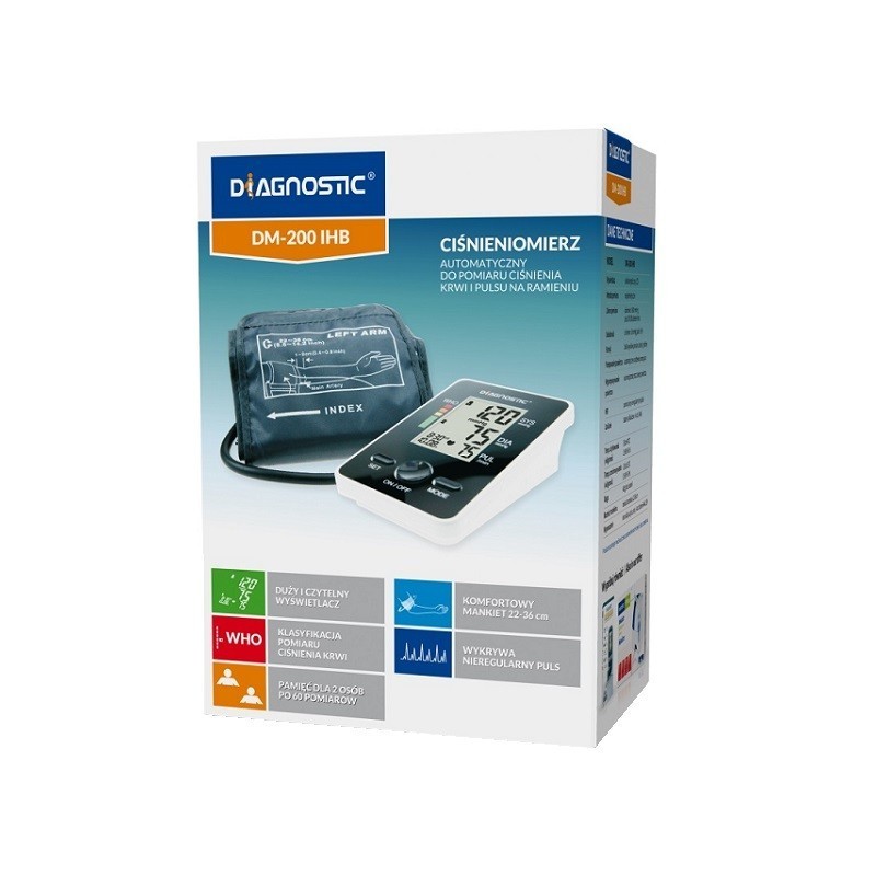 Diagnostic Ciśnieniomierz Automatyczny Naramienny DM-200 IHB 1 szt.