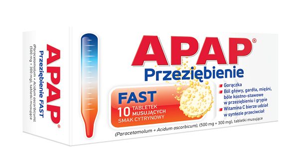 Apap Przeziębienie Fast 10 Tabletek Musujących