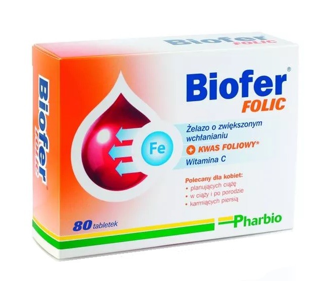 Biofer Folic - żelazo w witaminą C i kwasem foliowym