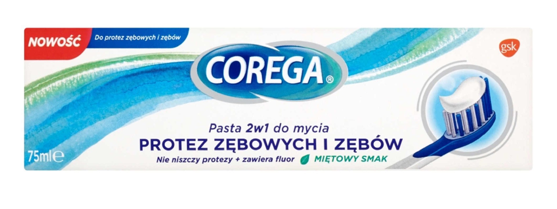 Corega 2w1 Pasta do Mycia Protez 75 g