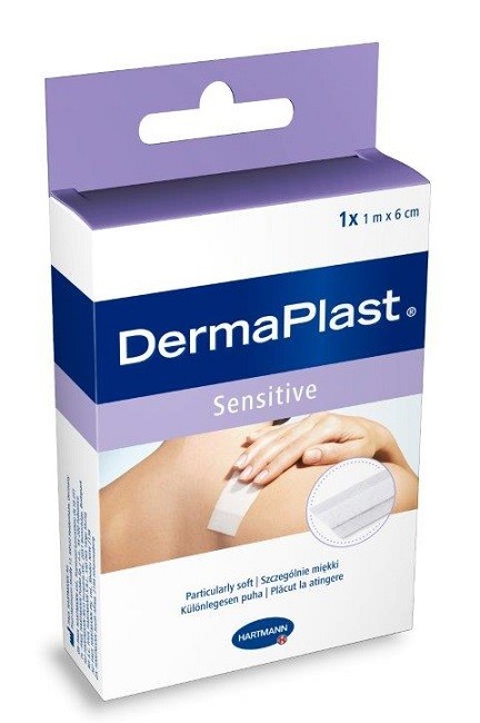 Dermaplast Sensitive Biały plaster na włókninie 1 m x 6 cm