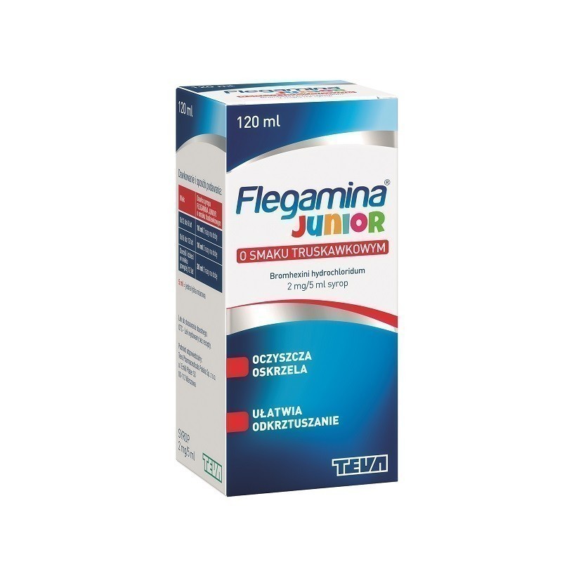 Flegamina Junior Syrop o smaku truskawkowym