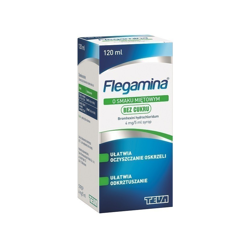 Flegamina Syrop o smaku miętowym bez cukru