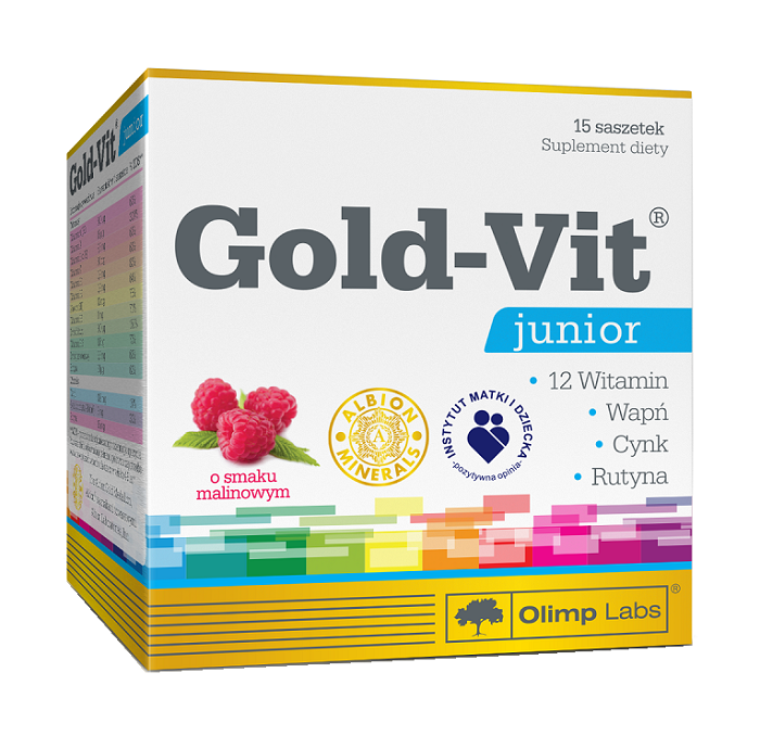 Olimp Gold-Vit Junior Smak Malinowy 15 Saszetek
