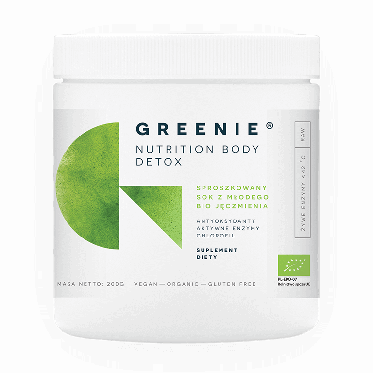 Greenie - sproszkowany bio sok z młodego jęczmienia