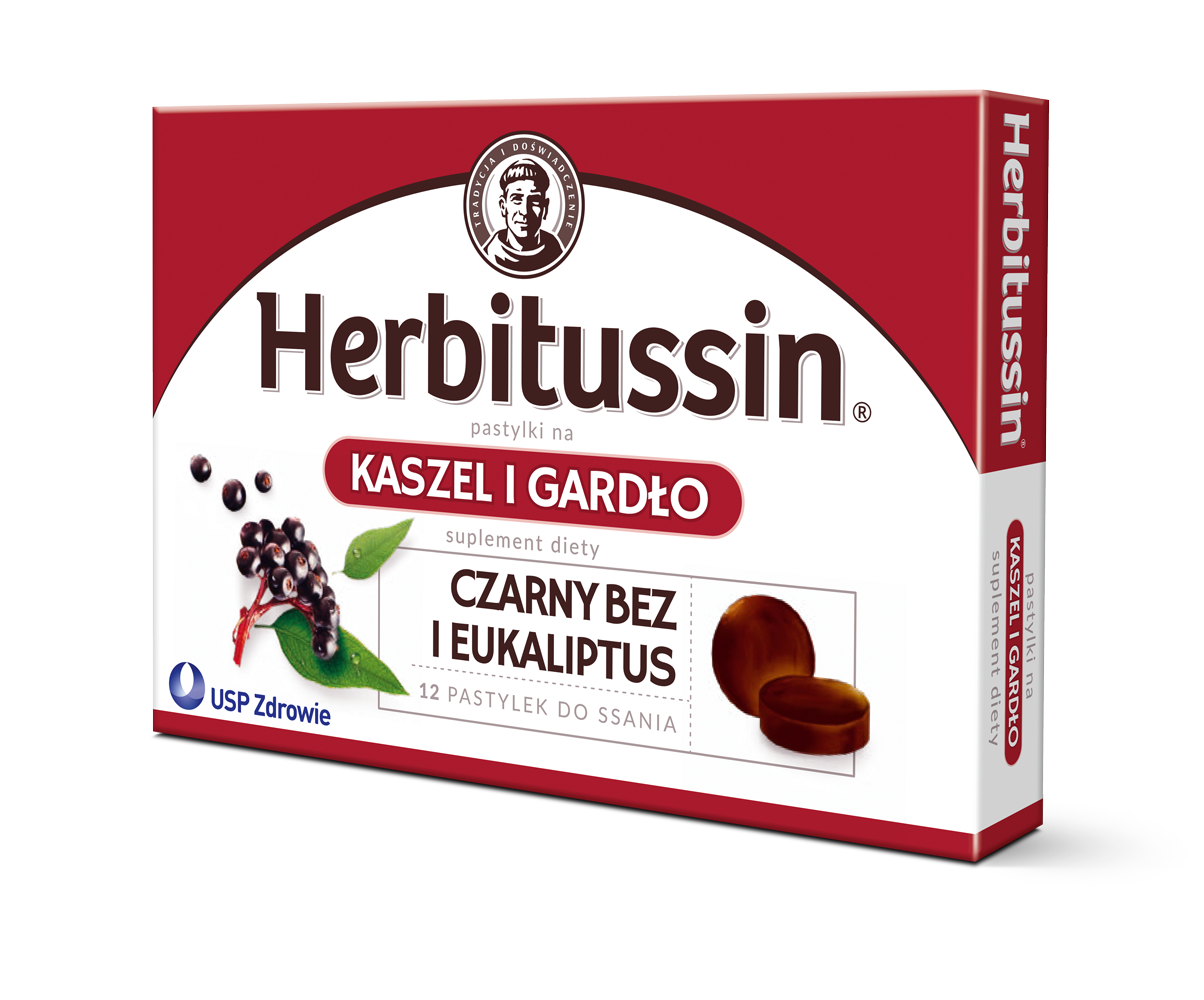Herbitussin Kaszel i Gardło Pastylki