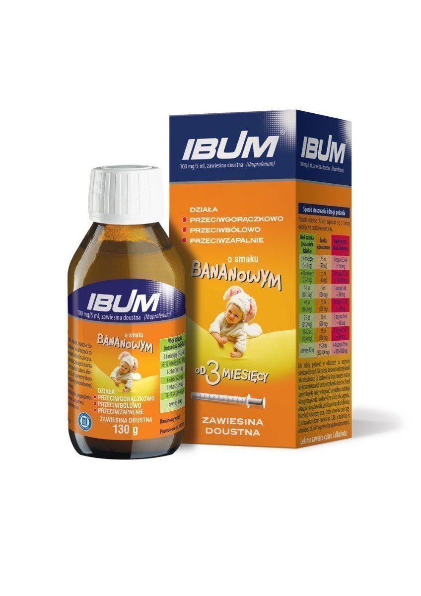 Ibum 100mg/5ml - zawiesina doustna o smaku bananowym